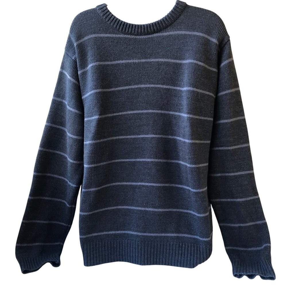 ROCKT Crewneck Sweater Mens XL Gray Knit Acrylic Stripes